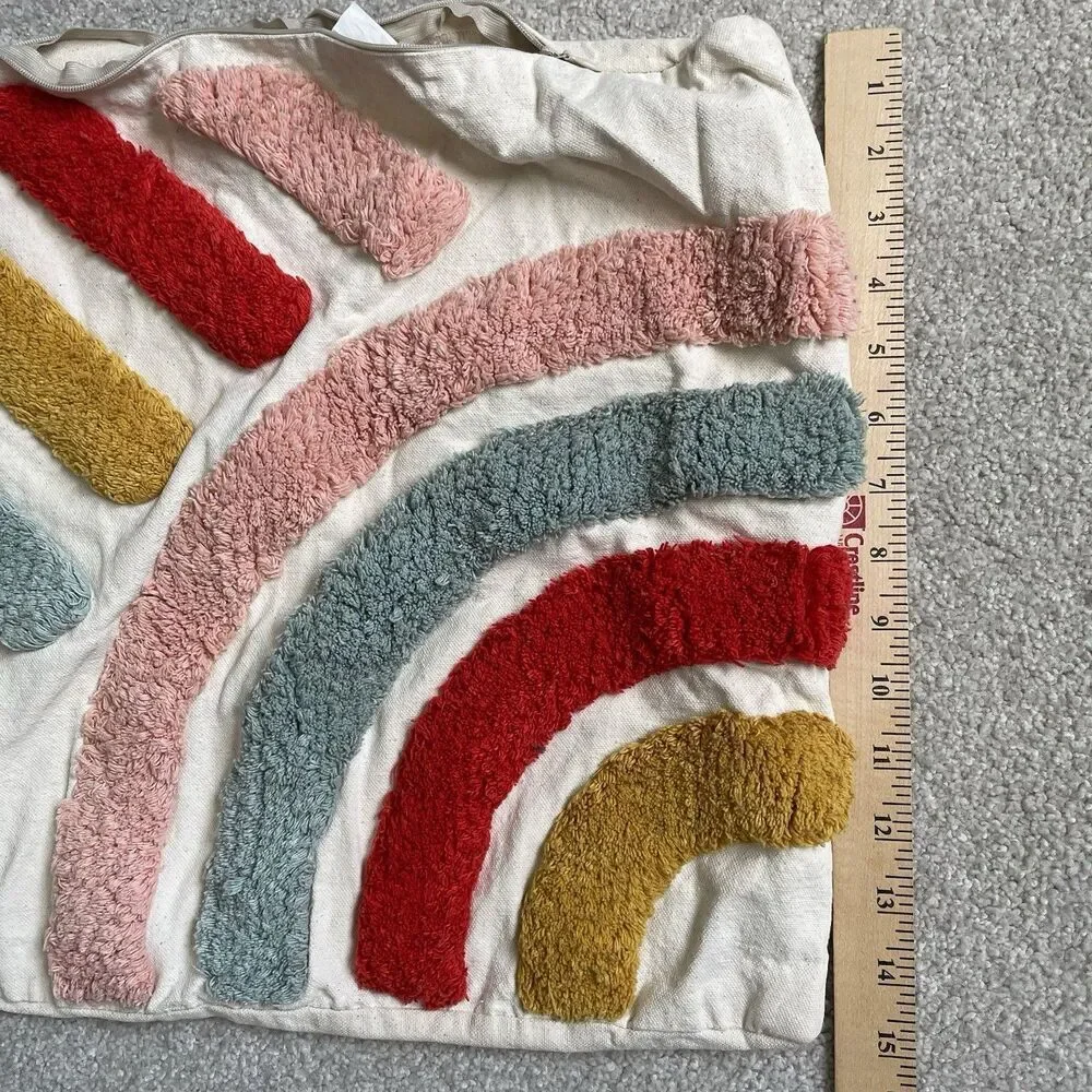 Pillowcase Set Multicolor Rainbow Pattern Set of 2 Size 12